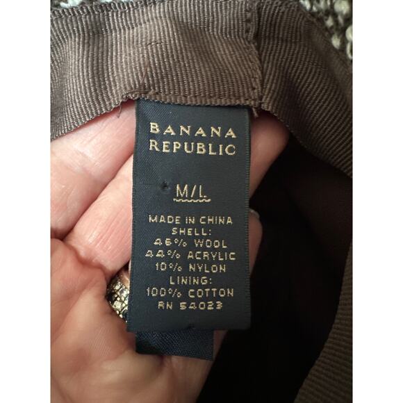 Banana Republic WOOL TWEED FEDORA with belt around the crown size M/L - Picture 12 of 12